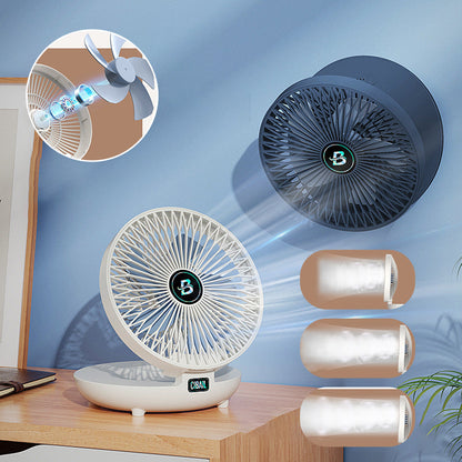 Kompakt justerbar ventilator til luftcirkulation