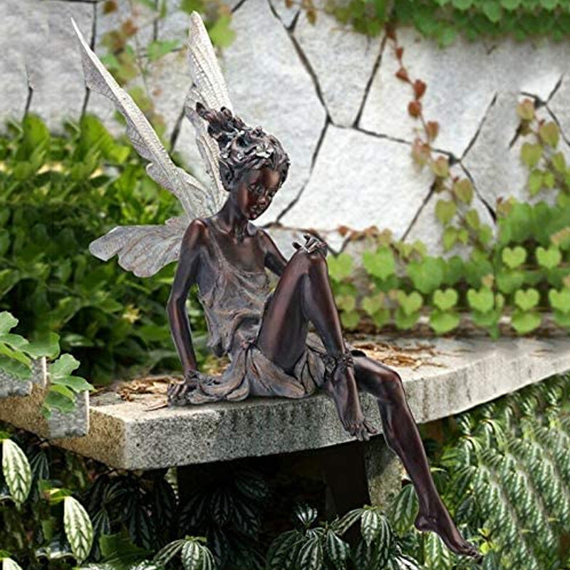 Vejrbestandig eventyrfigur i kunstharpiks til haven