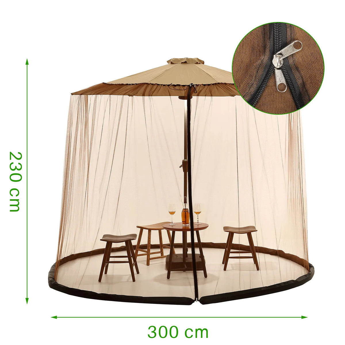 Fintmasket myggenet – op til 240 cm