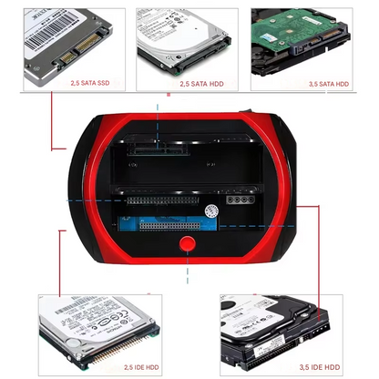 Universel harddisk-dockingstation til IDE og SATA