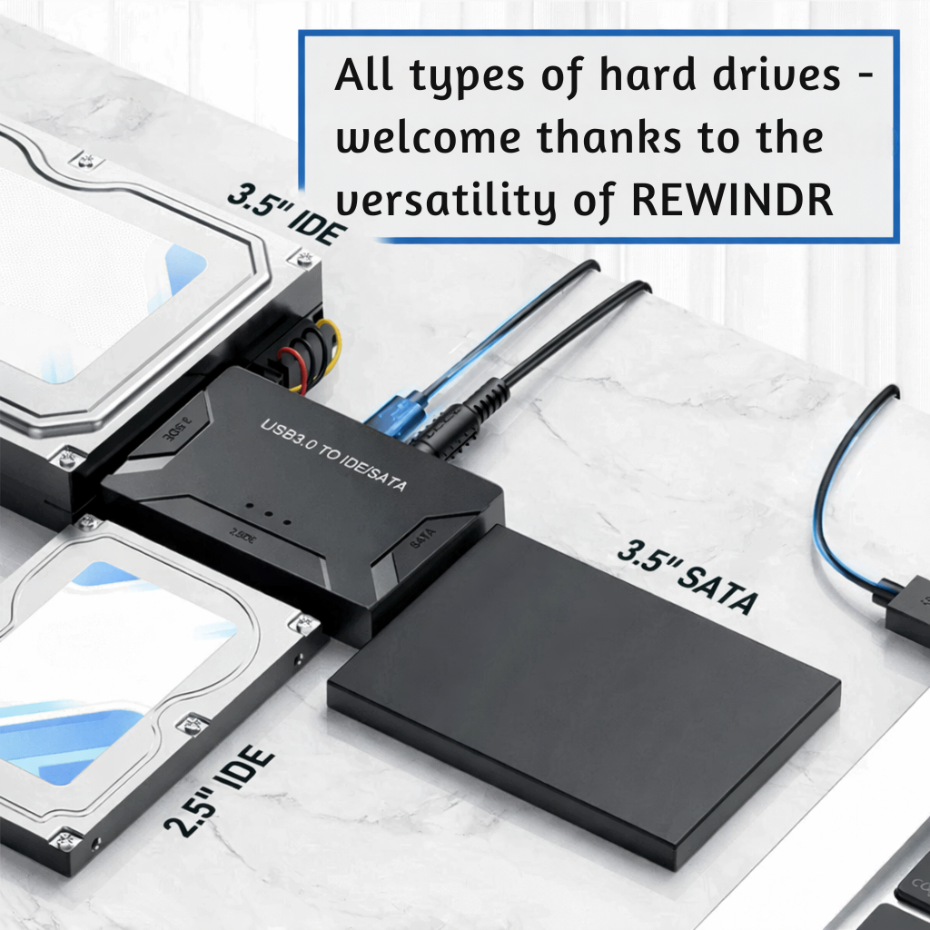 USB-adapter til SATA- og IDE-harddiske