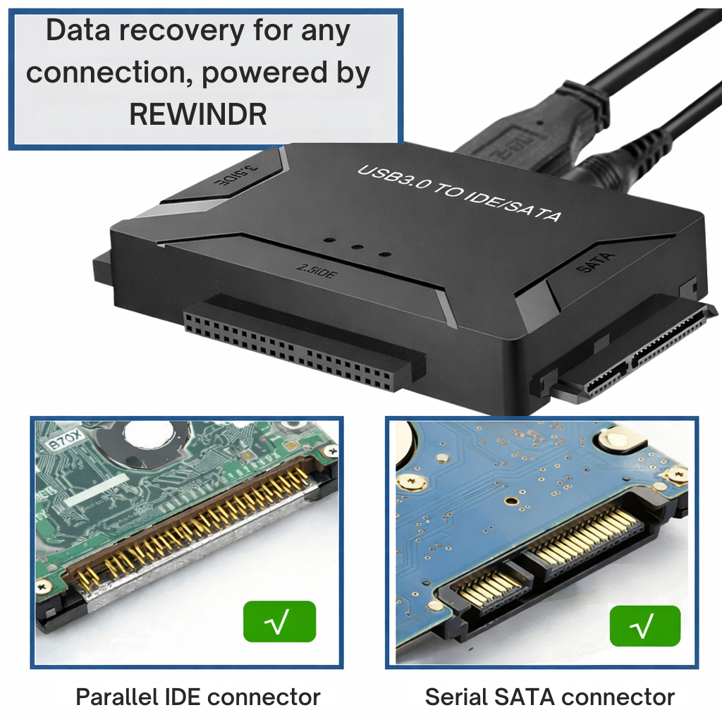 USB-adapter til SATA- og IDE-harddiske