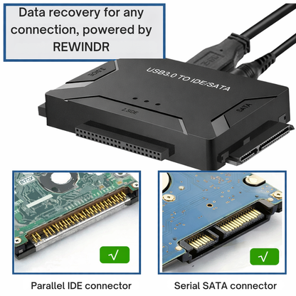 USB-adapter til SATA- og IDE-harddiske