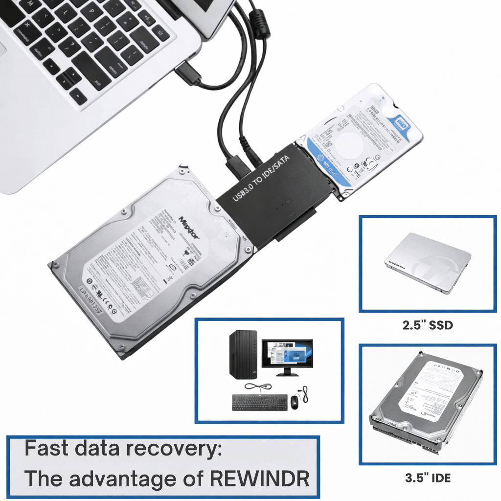 USB-adapter til SATA- og IDE-harddiske