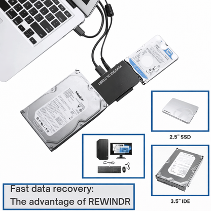 USB-adapter til SATA- og IDE-harddiske