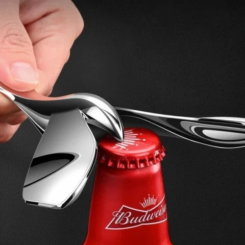 Balancerende flaskeåbner i fugledesign