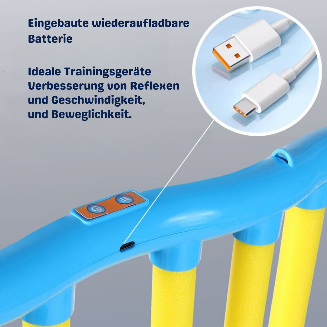 Elektronisk reaktionsspil med justerbar hastighed
