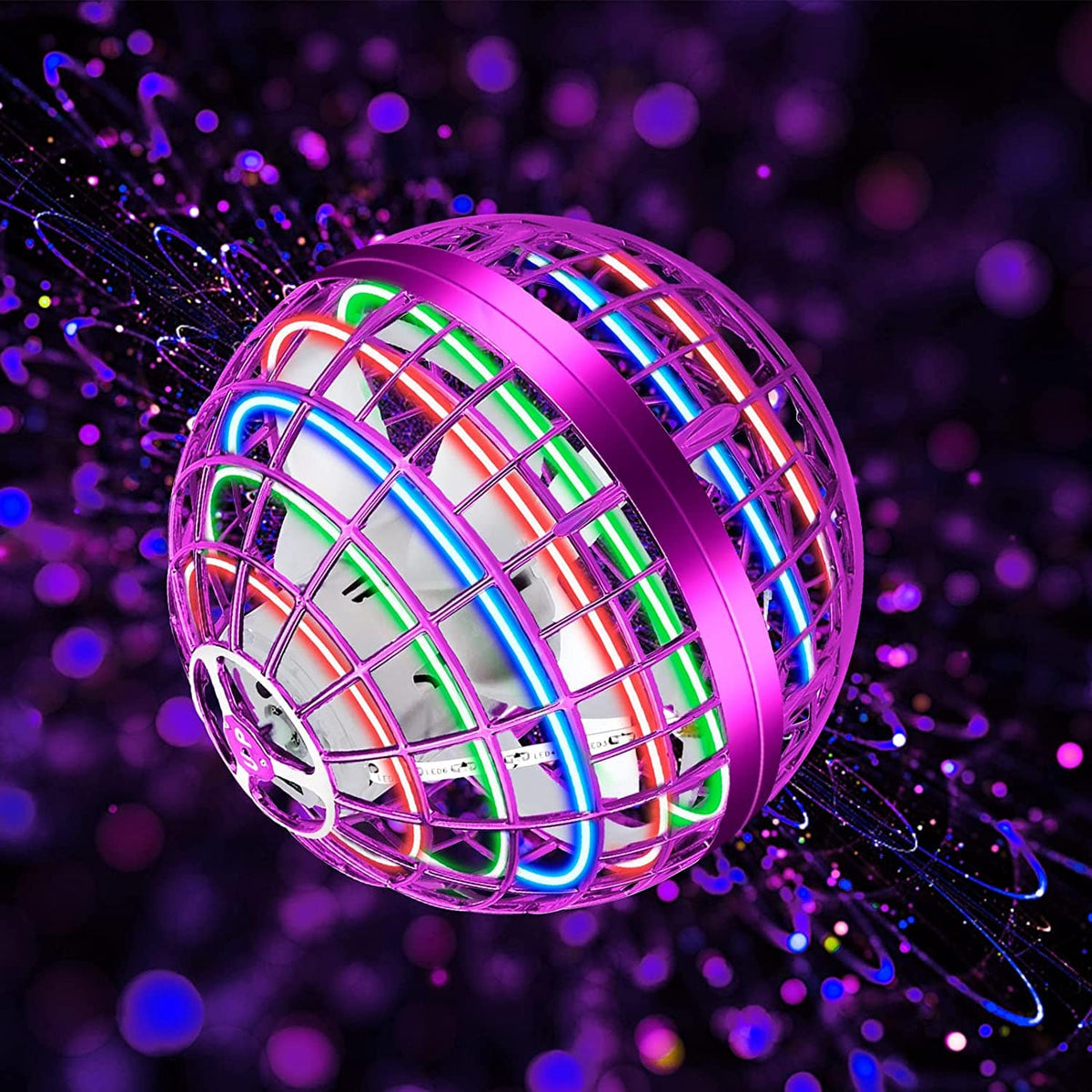 Flyvende LED-bold med håndstyrede tricks