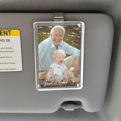 Fotoholder til bilens solskærm – til foto 8,9 × 5,8 cm