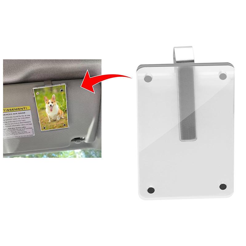 Fotoholder til bilens solskærm – til foto 8,9 × 5,8 cm