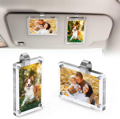 Fotoholder til bilens solskærm – til foto 8,9 × 5,8 cm