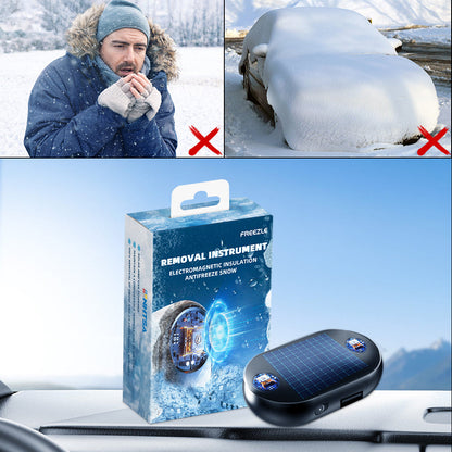 Solcelledrevet afisningsenhed til bil med USB-opladning