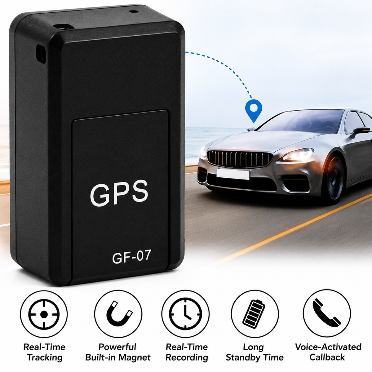 Mini-GPS-tracker til bil uden abonnement