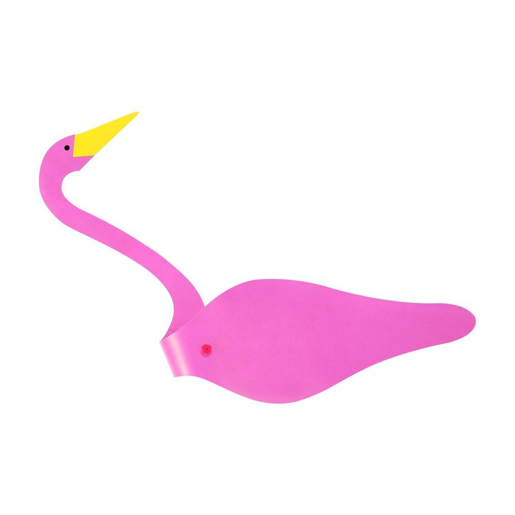 Håndlavet flamingo-vindviser i aluminium til haven