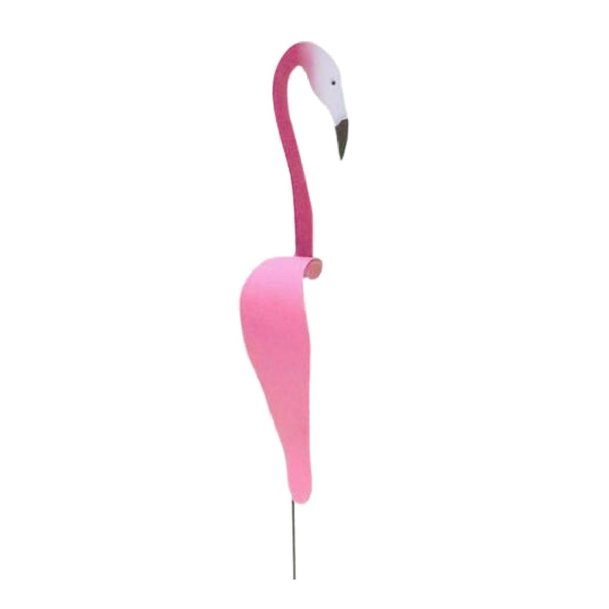 Håndlavet flamingo-vindviser i aluminium til haven