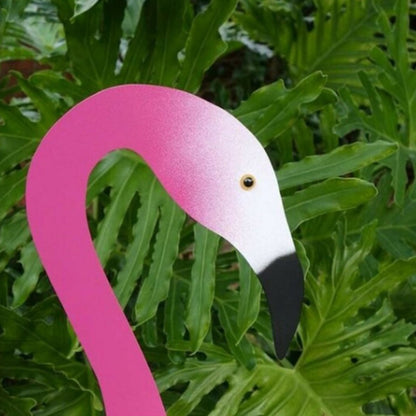 Håndlavet flamingo-vindviser i aluminium til haven