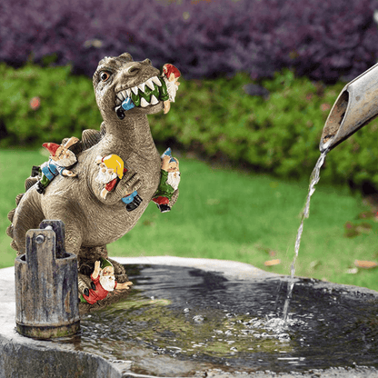 Vejrbestandig dinosaurfigur i kunstharpiks til haven