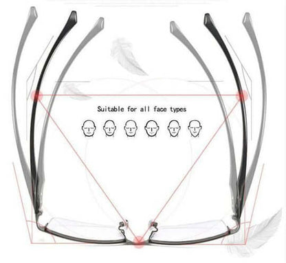 Progressive briller med multifokale glas, antirefleks og UV-beskyttelse