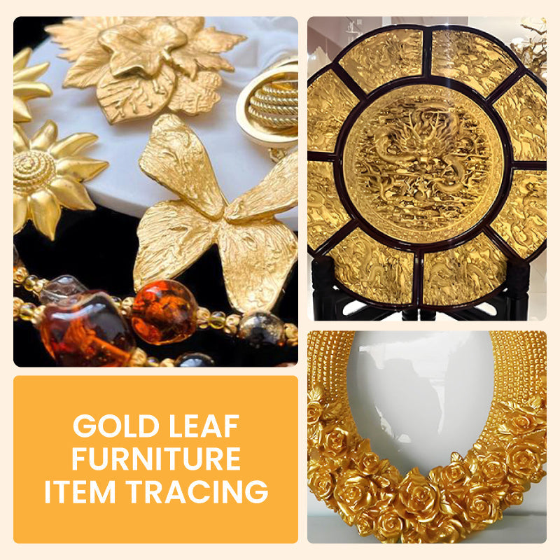 Vandbaseret metallicmaling i lys guld med glimmer