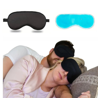 3D-sovemaske med kølende gel og justerbar rem