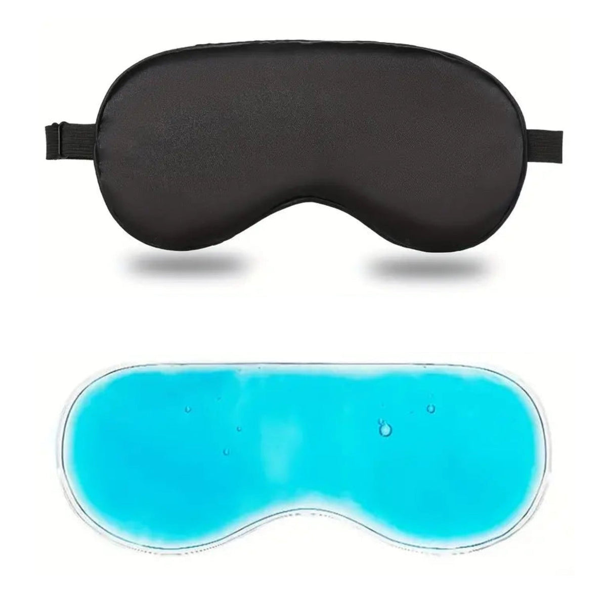3D-sovemaske med kølende gel og justerbar rem