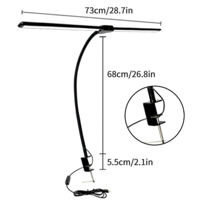 Dobbelt LED-skrivebordslampe med dæmpning og USB