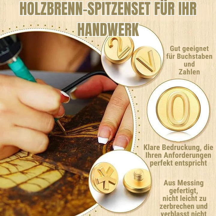 Alfabetspidser til pyrogravering – 26 bogstaver