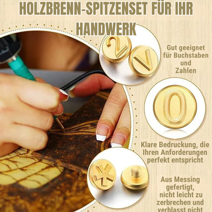 Alfabetspidser til pyrogravering – 26 bogstaver