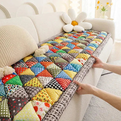 Sofaoverkast med klassisk blomstermønster