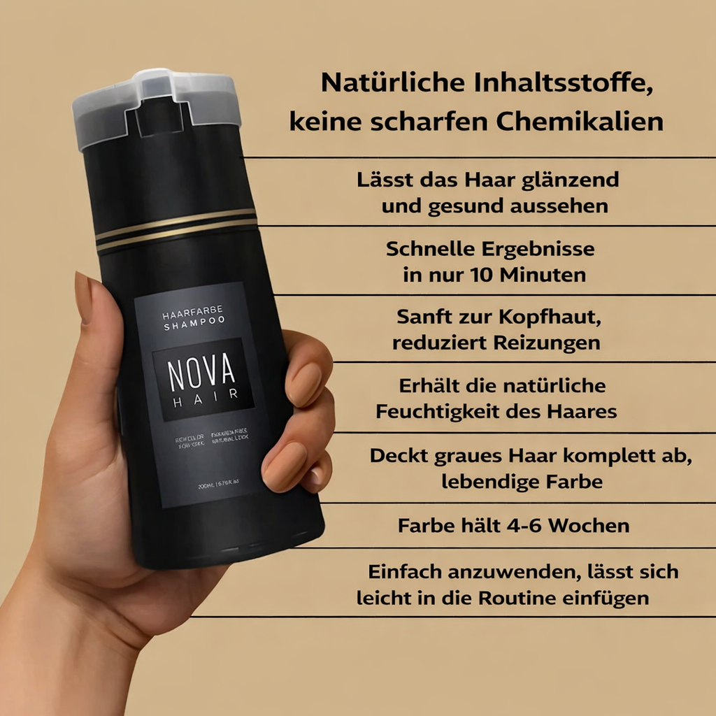 Farveshampoo til dækning af grå hår