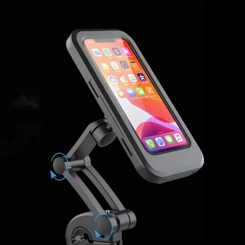 Vandtæt telefonholder til cykel med touchvindue og 360° drejning