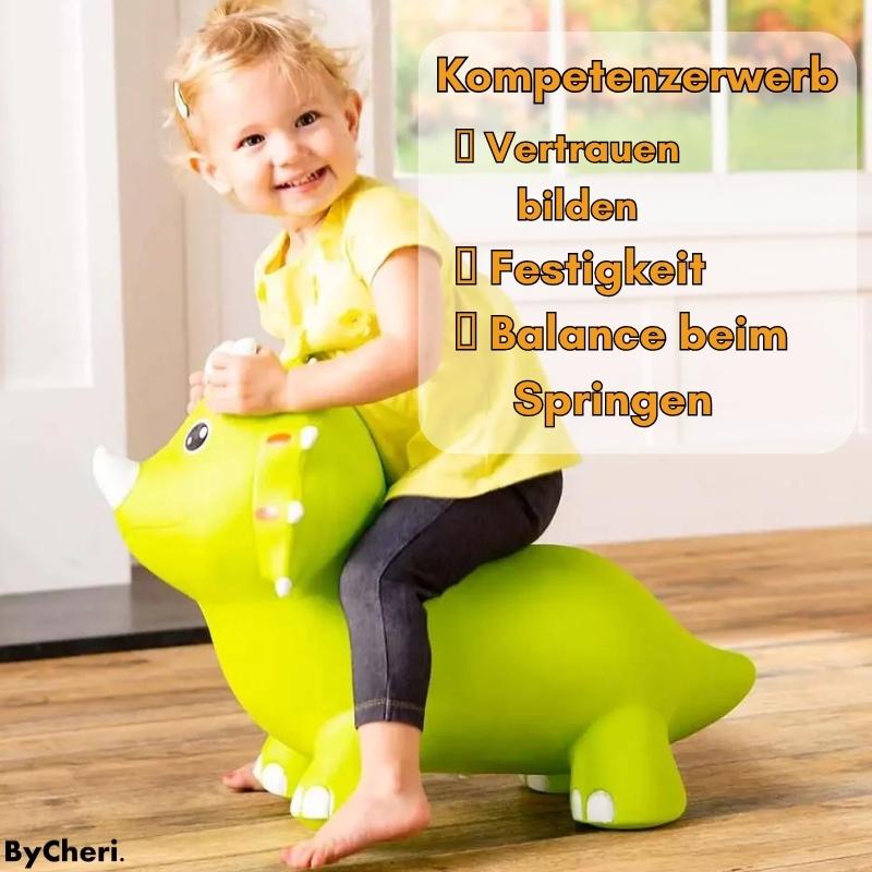Oppusteligt hoppedyr i kraftig PVC til børn