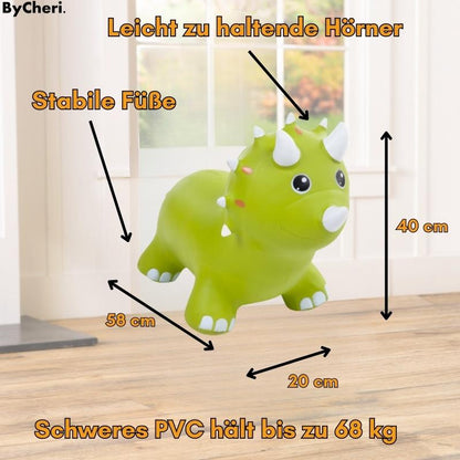 Oppusteligt hoppedyr i kraftig PVC til børn