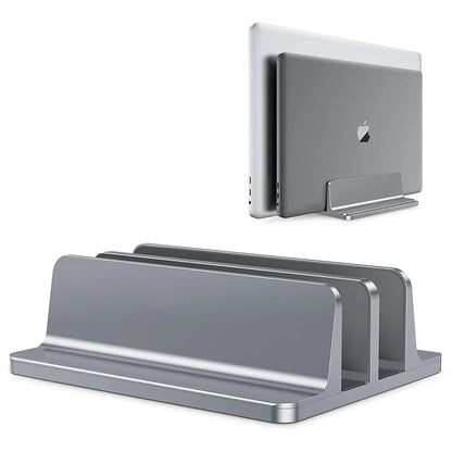 Justerbart lodret laptopstativ i anodiseret aluminium