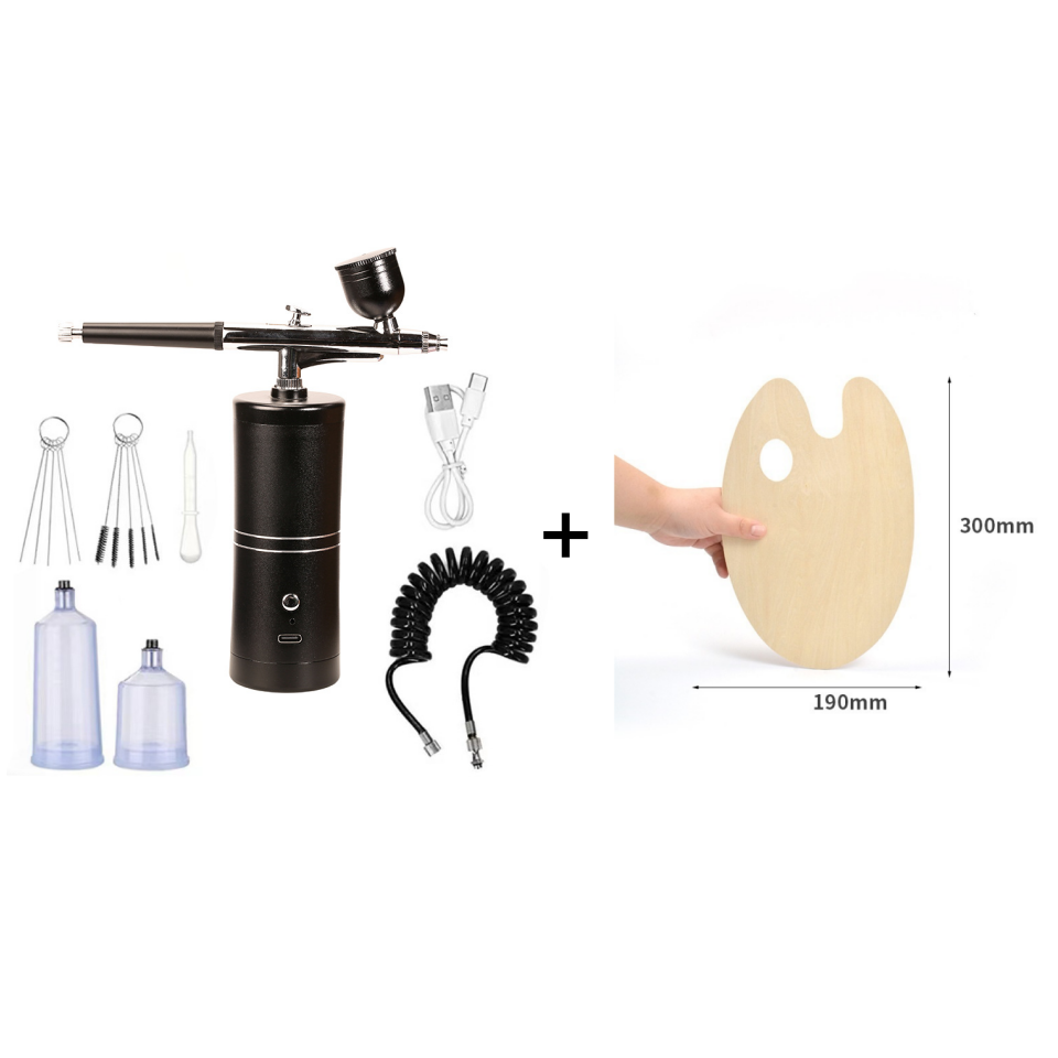 Trådløs airbrush med justerbart sprøjtetryk