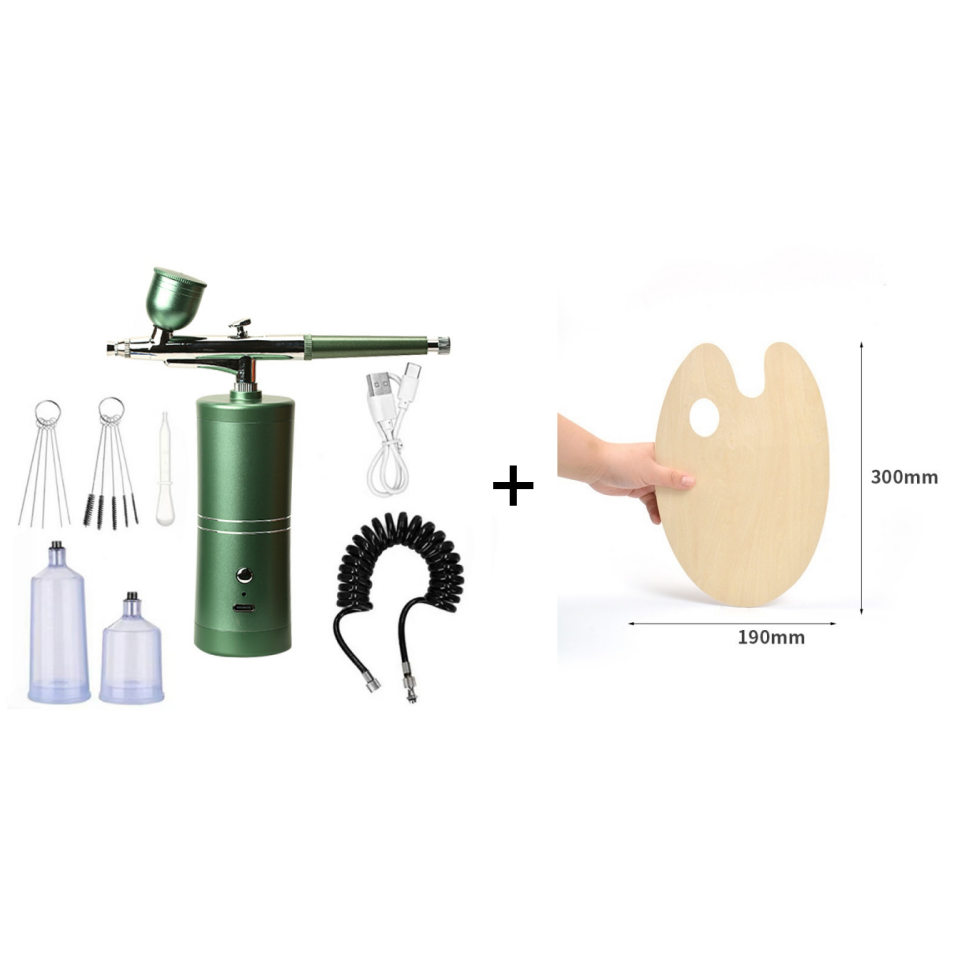 Trådløs airbrush med justerbart sprøjtetryk