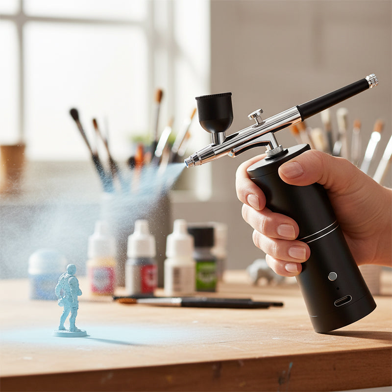 Trådløs airbrush med justerbart sprøjtetryk
