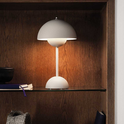 Trådløs LED-bordlampe i svampedesign med touchdæmper