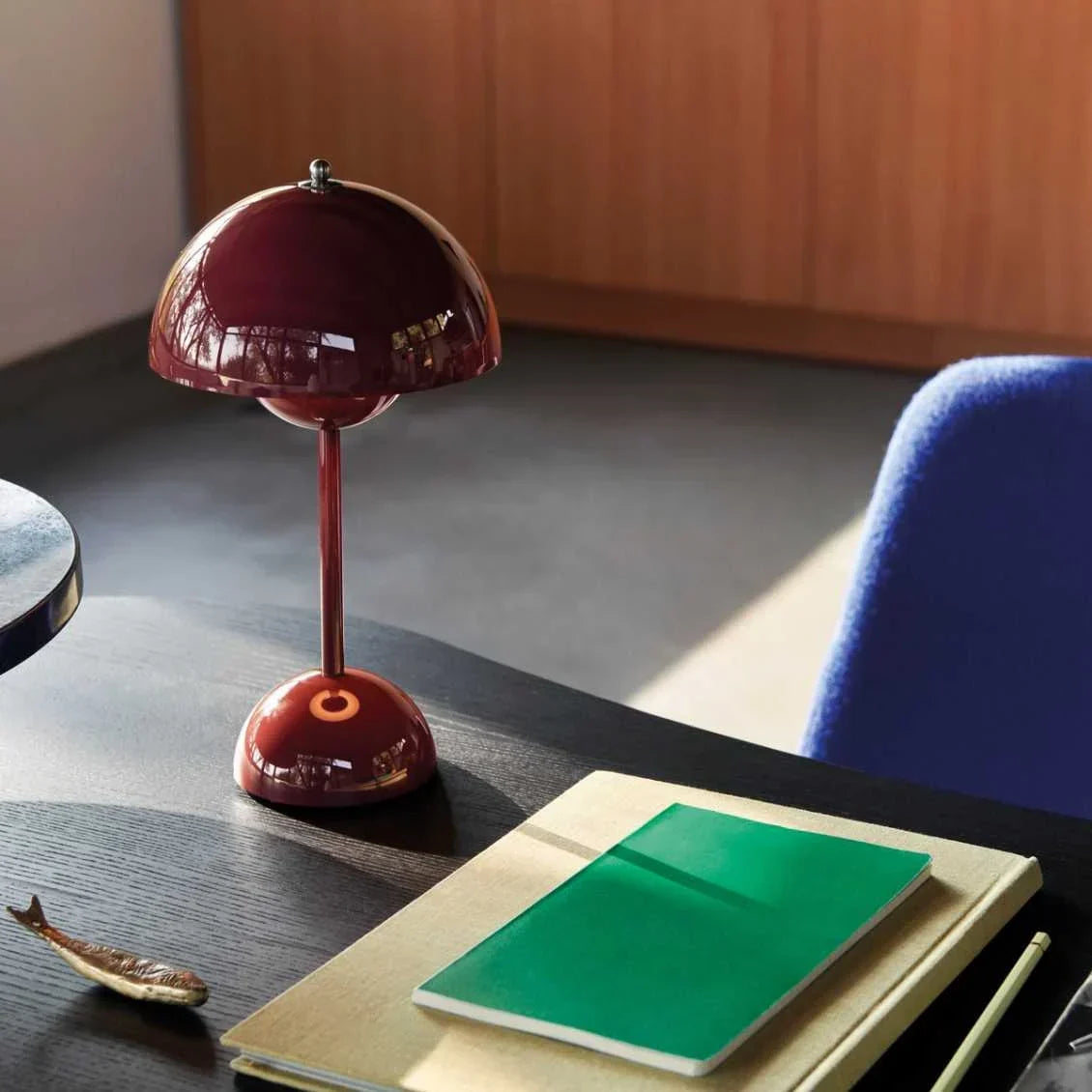Trådløs LED-bordlampe i svampedesign med touchdæmper