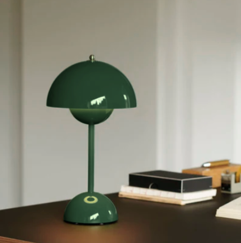 Trådløs LED-bordlampe i svampedesign med touchdæmper