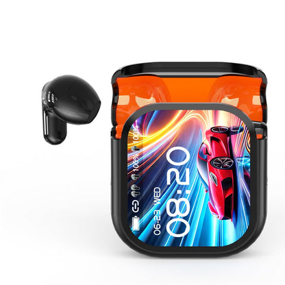 Trådløse stereoøretelefoner med Bluetooth 5.4 og LED-ladeetui