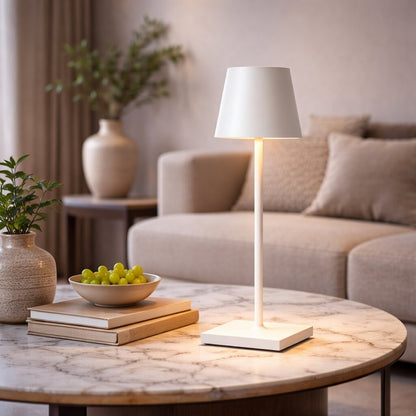 Trådløs genopladelig LED-bordlampe med touchdæmper
