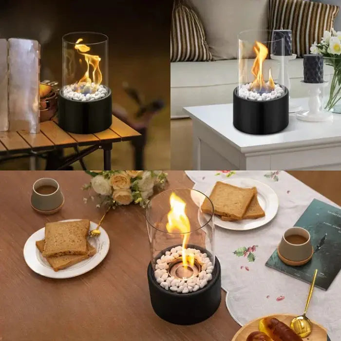 Bordlanterne med synlig flamme