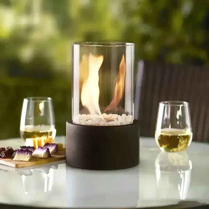 Bordlanterne med synlig flamme