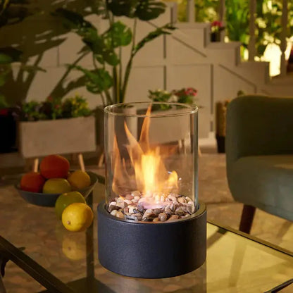 Bordlanterne med synlig flamme