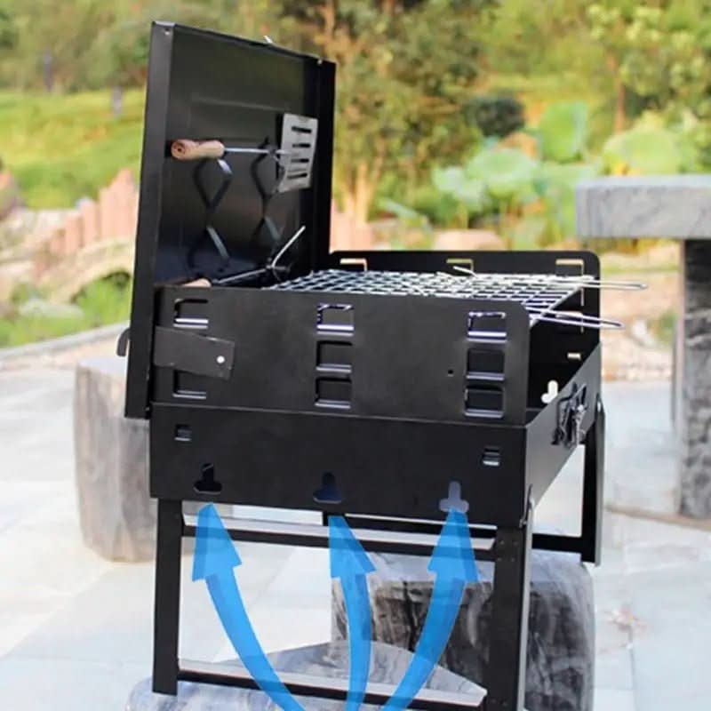 Sammenklappelig havegrill i pulverlakeret stål