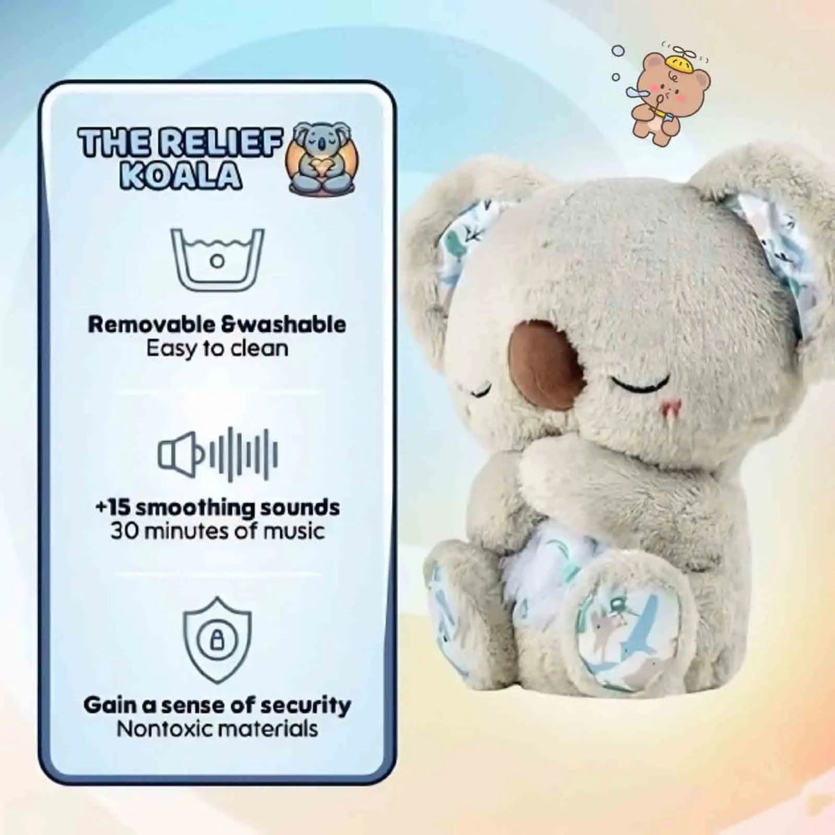 Odderbamse med lys, lyd og åndedrætsbevægelse