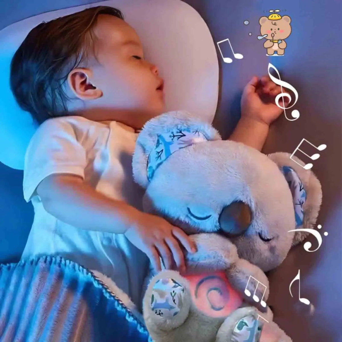 Odderbamse med lys, lyd og åndedrætsbevægelse