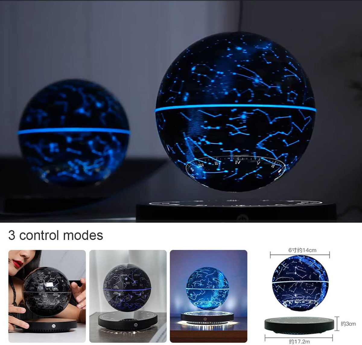 Svævende stjernebilledlampe med magnetisk levitation