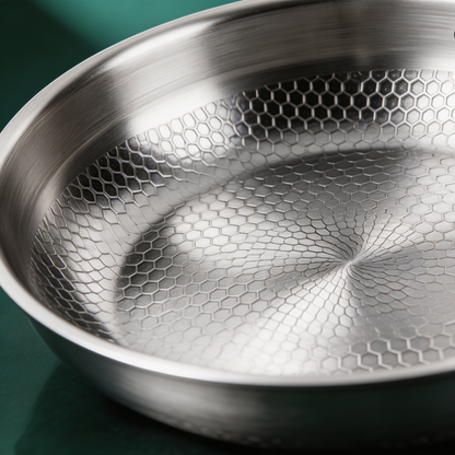Håndhamret stegepande i titanium – 28 cm